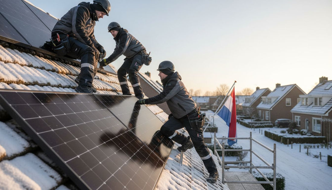 zonnepanelen winter installatie