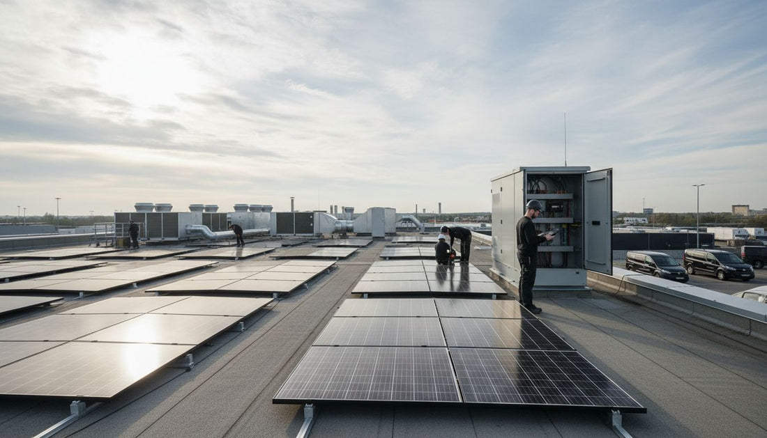 zonnepanelen bedrijfsdak installatie