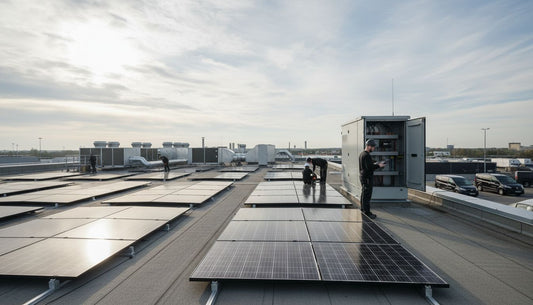 zonnepanelen bedrijfsdak installatie