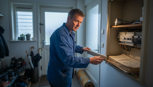 Man bekijkt de groepenkast in huis