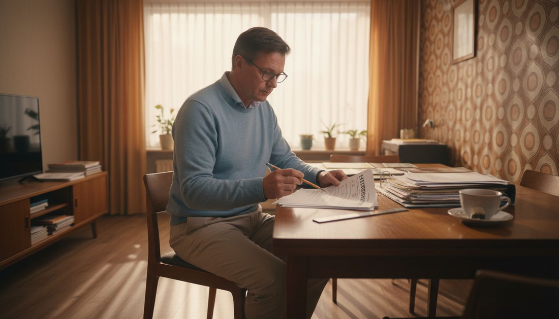 Man bekijkt het energielabel van zijn woning