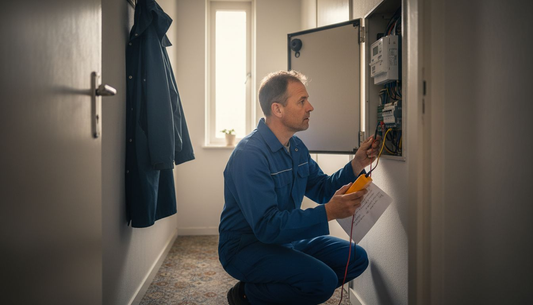 Een monteur komt langs om de slimme meter en de meterkast te controleren.