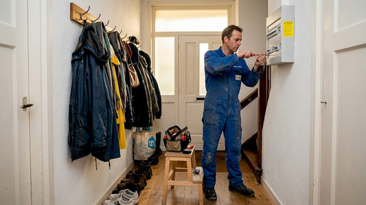 Een elektricien controleert en onderhoudt de groepenkast om alles veilig en goed te laten werken.