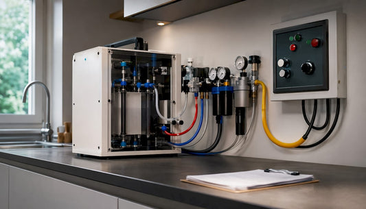 Compact systeem voor thuis om waterstof te maken met een PEM-elektrolyser