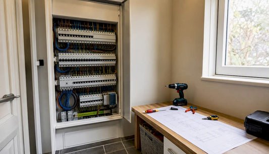 Groepenkast open in de technische ruimte