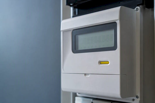 Close-up van een kilowattuurmeter in de meterkast